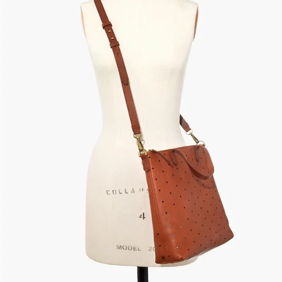 Madewell Chocolate Brown The Transport Crossbody Bag: Geo Holepunch Edition - Picture 15 of 15